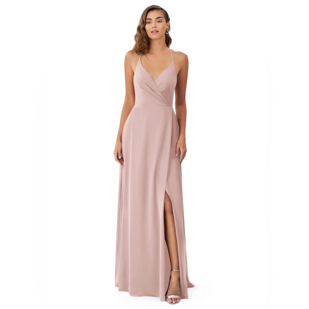 Azazie Davis Blushing Pink Dress